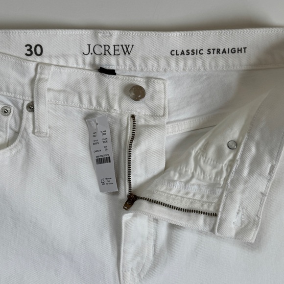 J.Crew Classic Straight Leg Jeans White High Rise Women’s Size 30 NWT - Picture 7 of 8